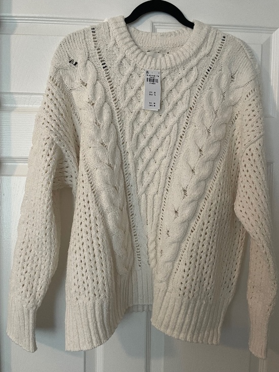 Abercrombie & Fitch Sweaters - Abercrombie & Fitch Textural Stitch Cable Crew Sweater
